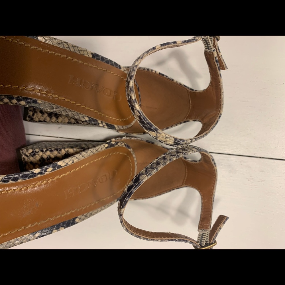 Coach Maya Snakeskin block heels - Picture 3 of 12